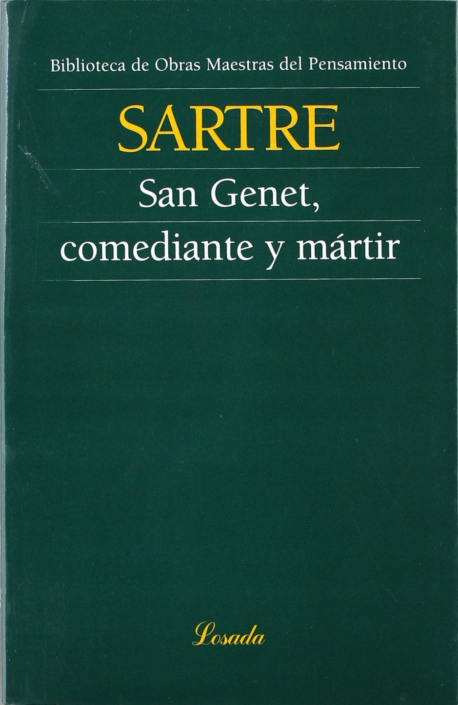 San Genet, Comediante Y Martir