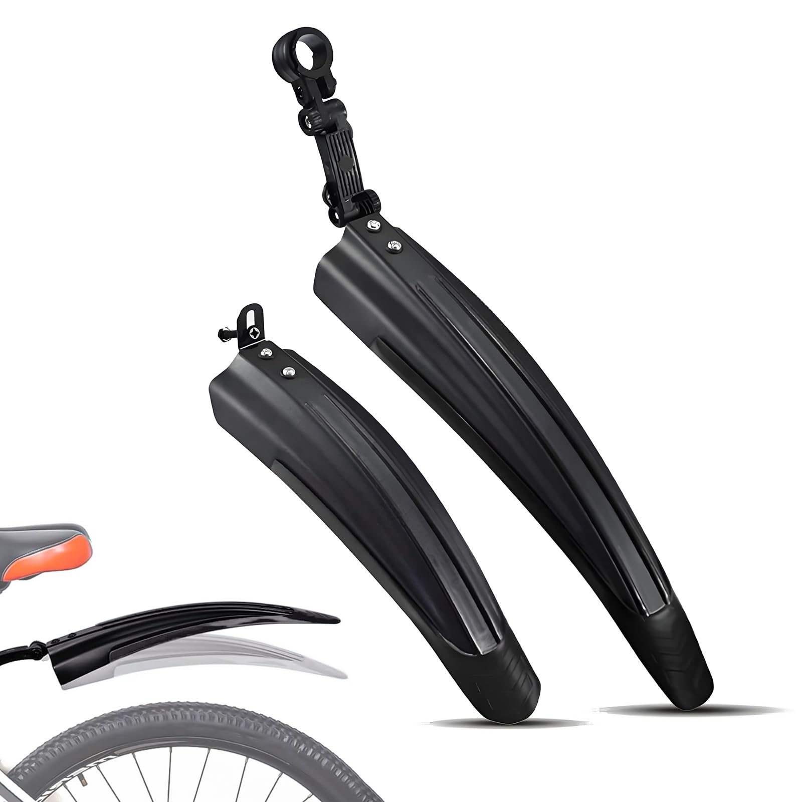 HKSOPC Guardabarros Bicicleta para Cannondale Capo/CAAD5 Optimo Track 2007, Espesa Widen Guardabarros Delantero y Trasero de Bicicleta, [20" - 26"] Guardabarros Ajustable portátil para Bicicleta
