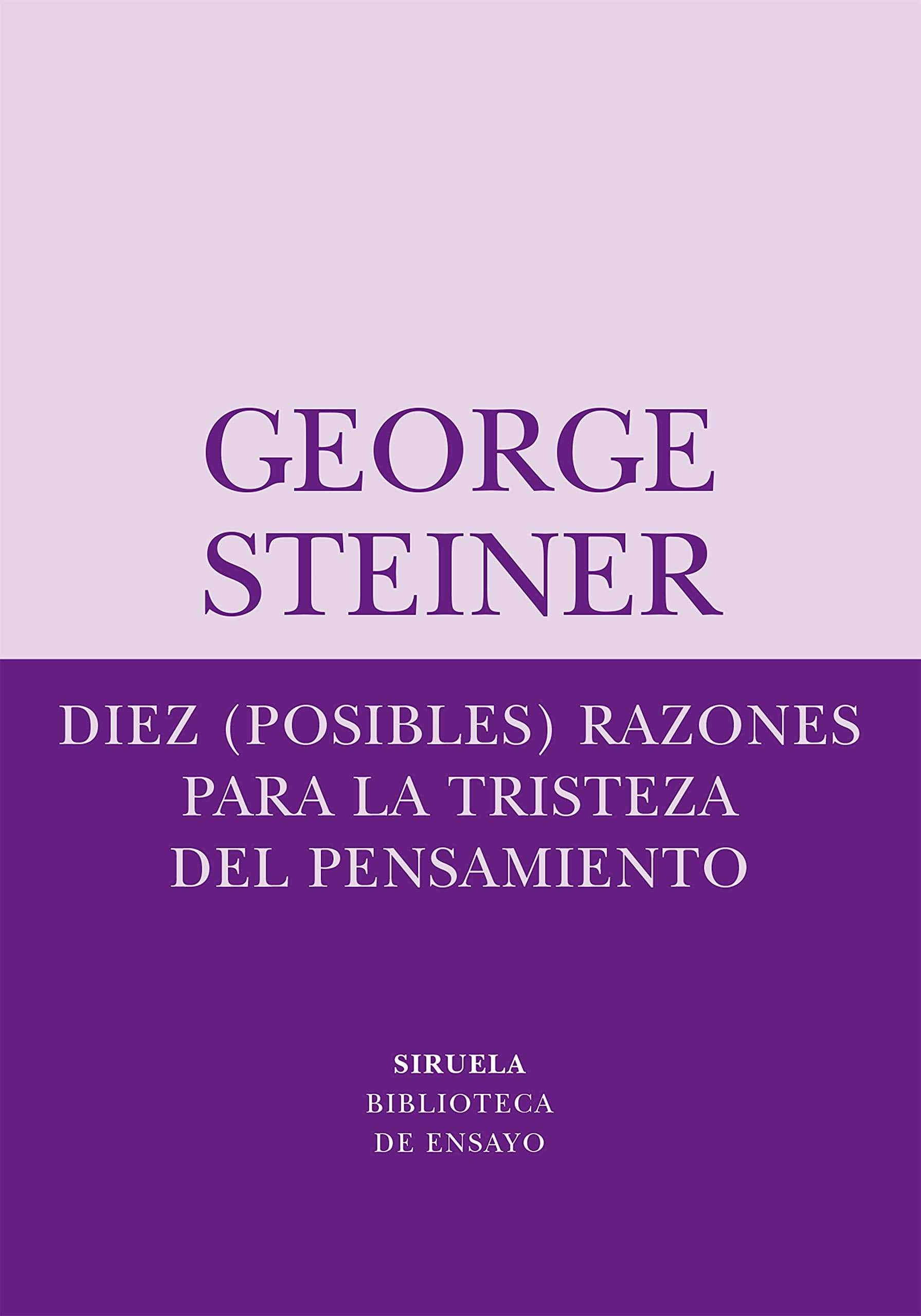 Diez (posibles) razones para la tristeza del pensamiento: 38 (Biblioteca de Ensayo / Serie menor)