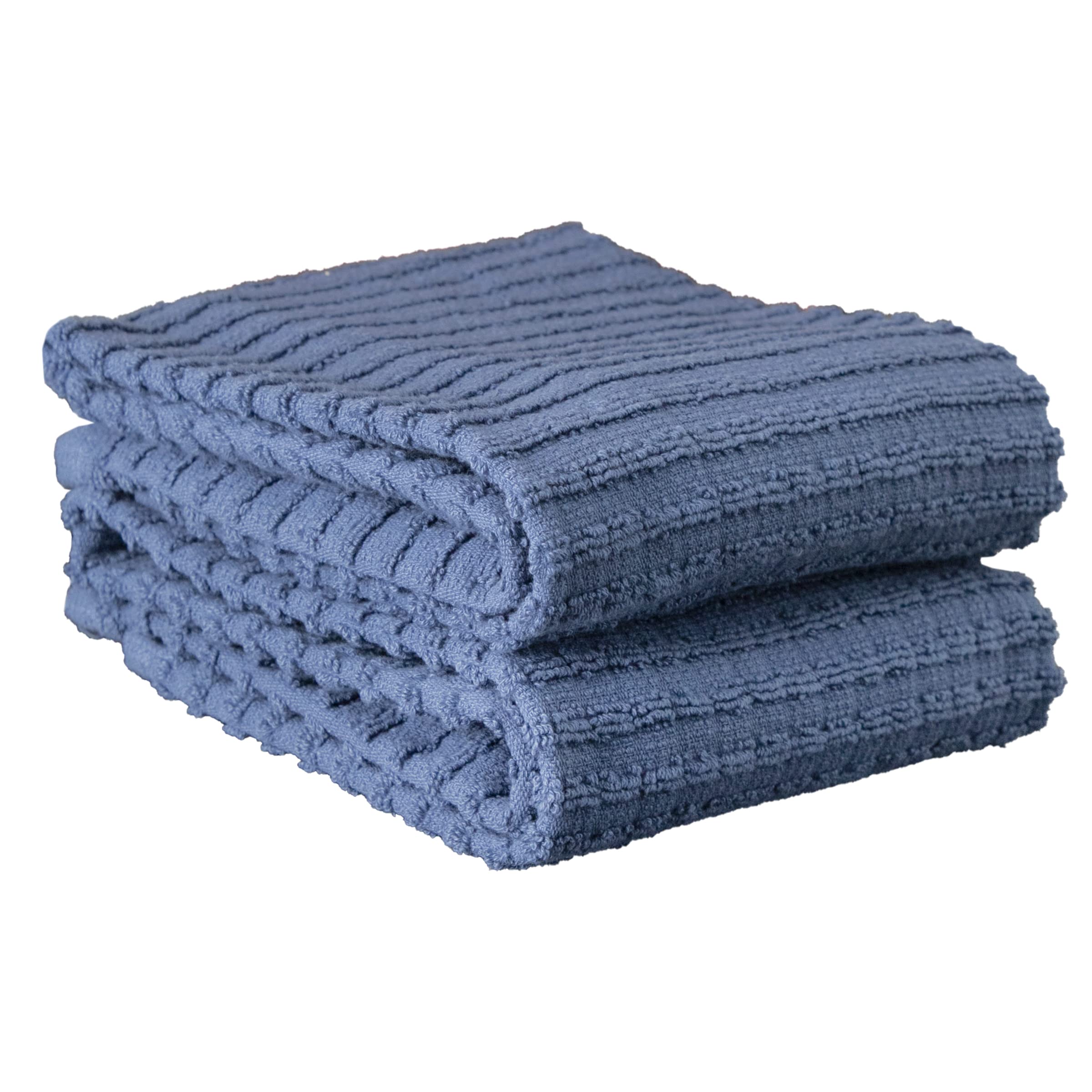 Ritz 012924 Toallas de Cocina, Algodón, Azul Federal, Solid, 2-Pack, 2