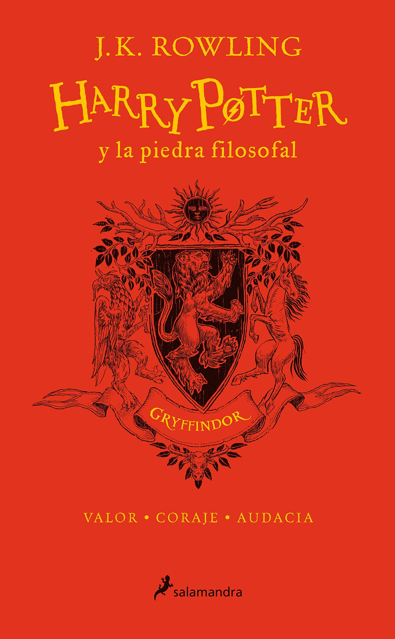 Harry Potter y la piedra filosofal (edición Gryffindor del 20º aniversario) (Harry Potter 1): Valor · Coraje · Audacia (Español)