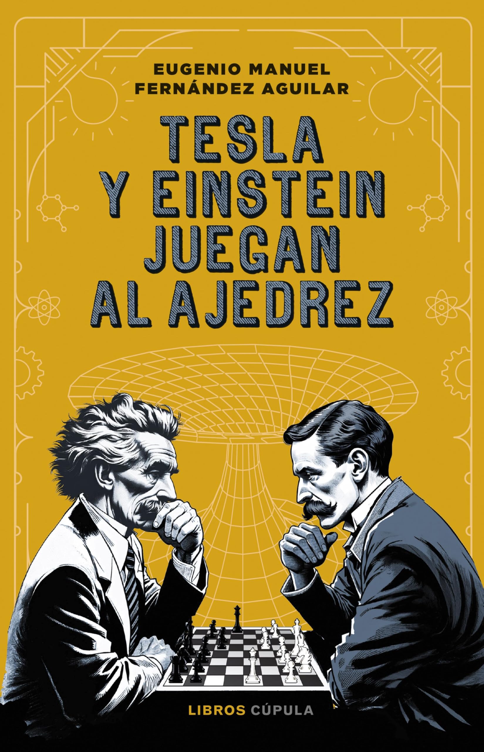 Tesla y Einstein juegan al ajedrez
