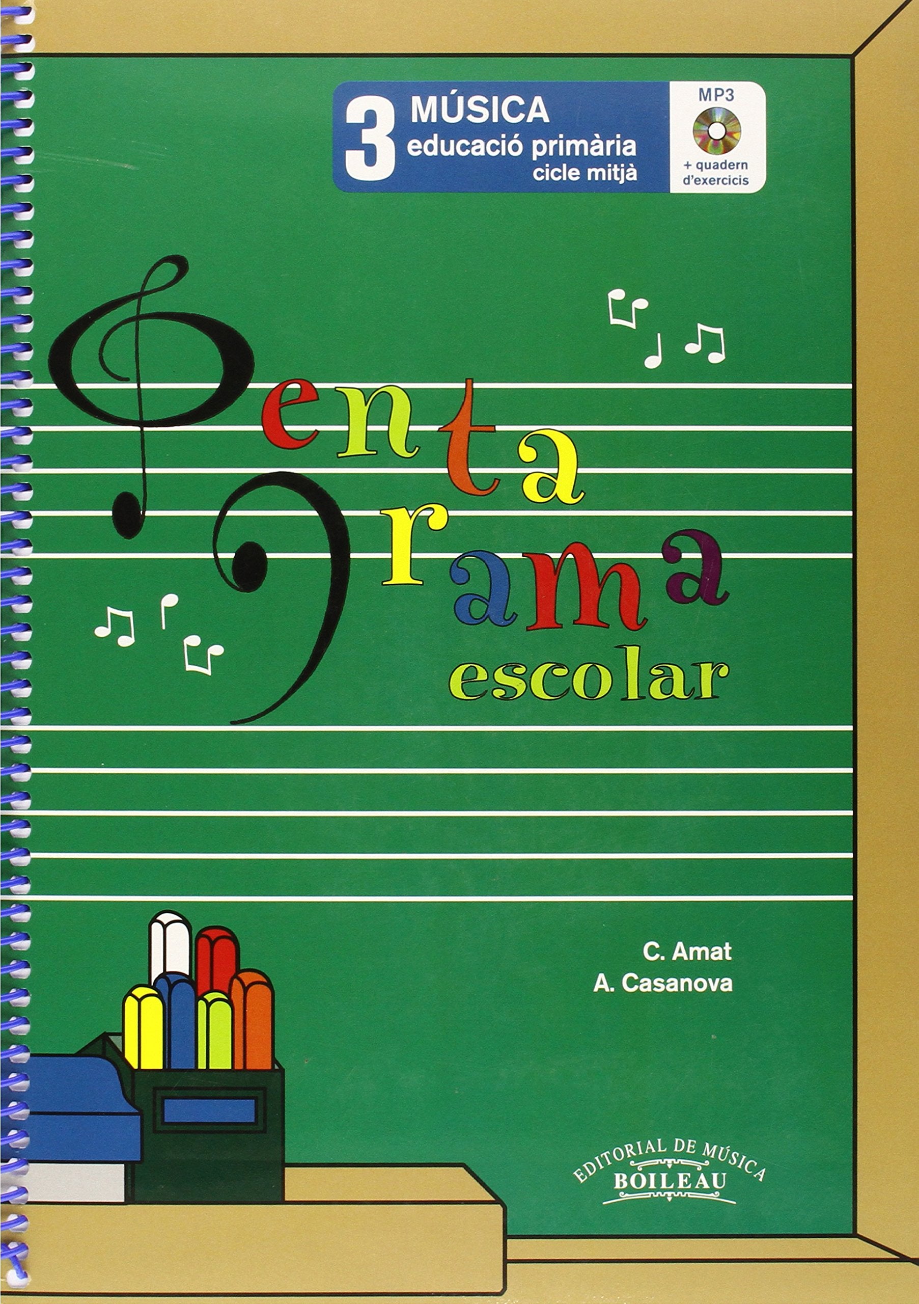 Pentagrama Escolar 3 - Català (Llibre+CD+Quadern d'ex.): Educació Primària. Cicle Mitjà