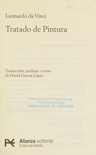 Tratado de Pintura (El libro de bolsillo - Humanidades)